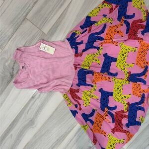 Tea Collection Pink and Multicolor Casual Dress